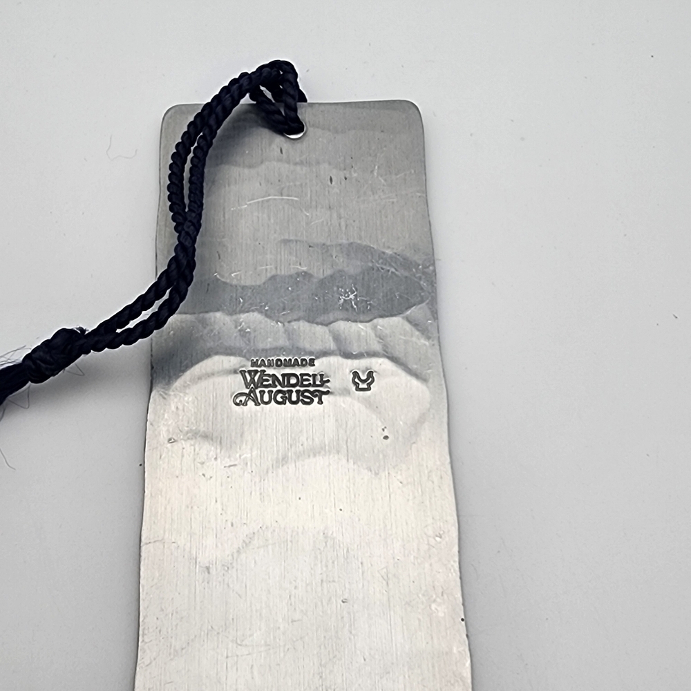 Wendell August Handmade Silver Tone Hammered & Flower Bookmark - Picture 3 of 3
